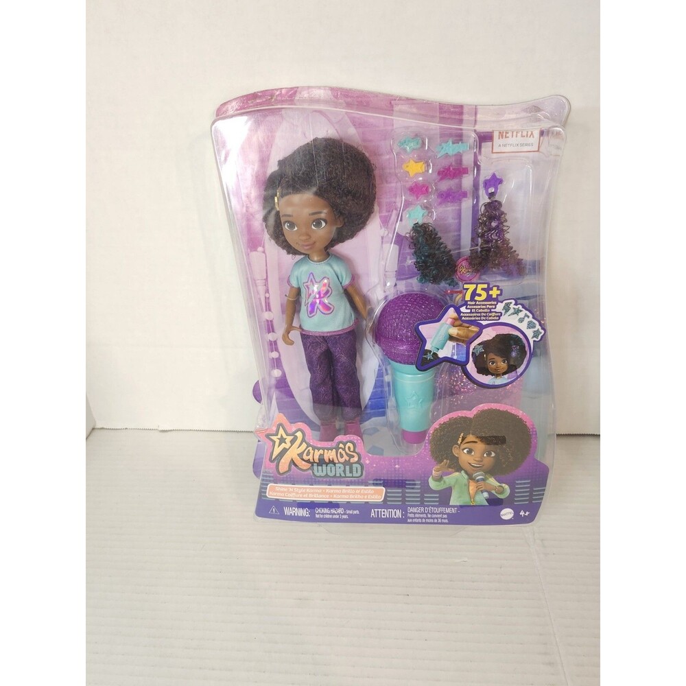 Karma's World Doll with Microphone Hair Styling Tool & Accessories